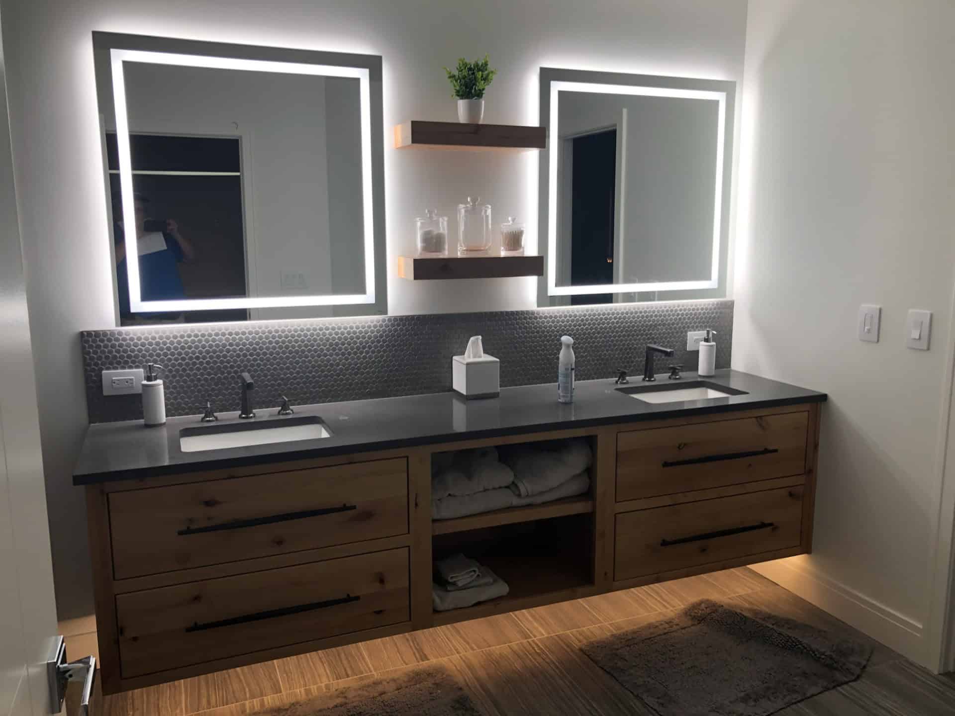 Custom bathroom cabinetry